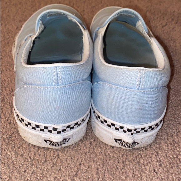 blue fox checkered vans